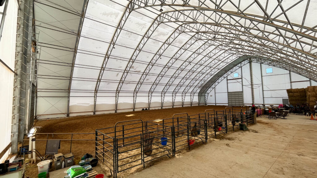 2023_02_24_Lucky Stables 100x150 Apex Riding Arena_Britespan USA_Poured Wall Foundation12 - Britespan Enhancing Riding Conditions with Natural Light
