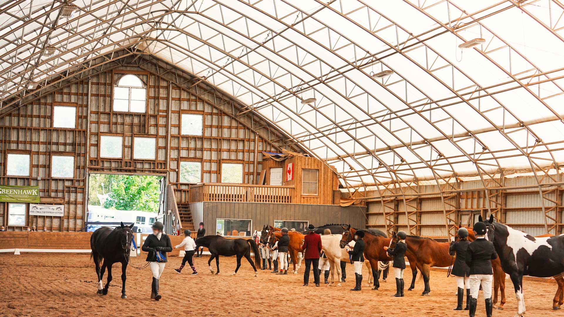 equine barn from fabric