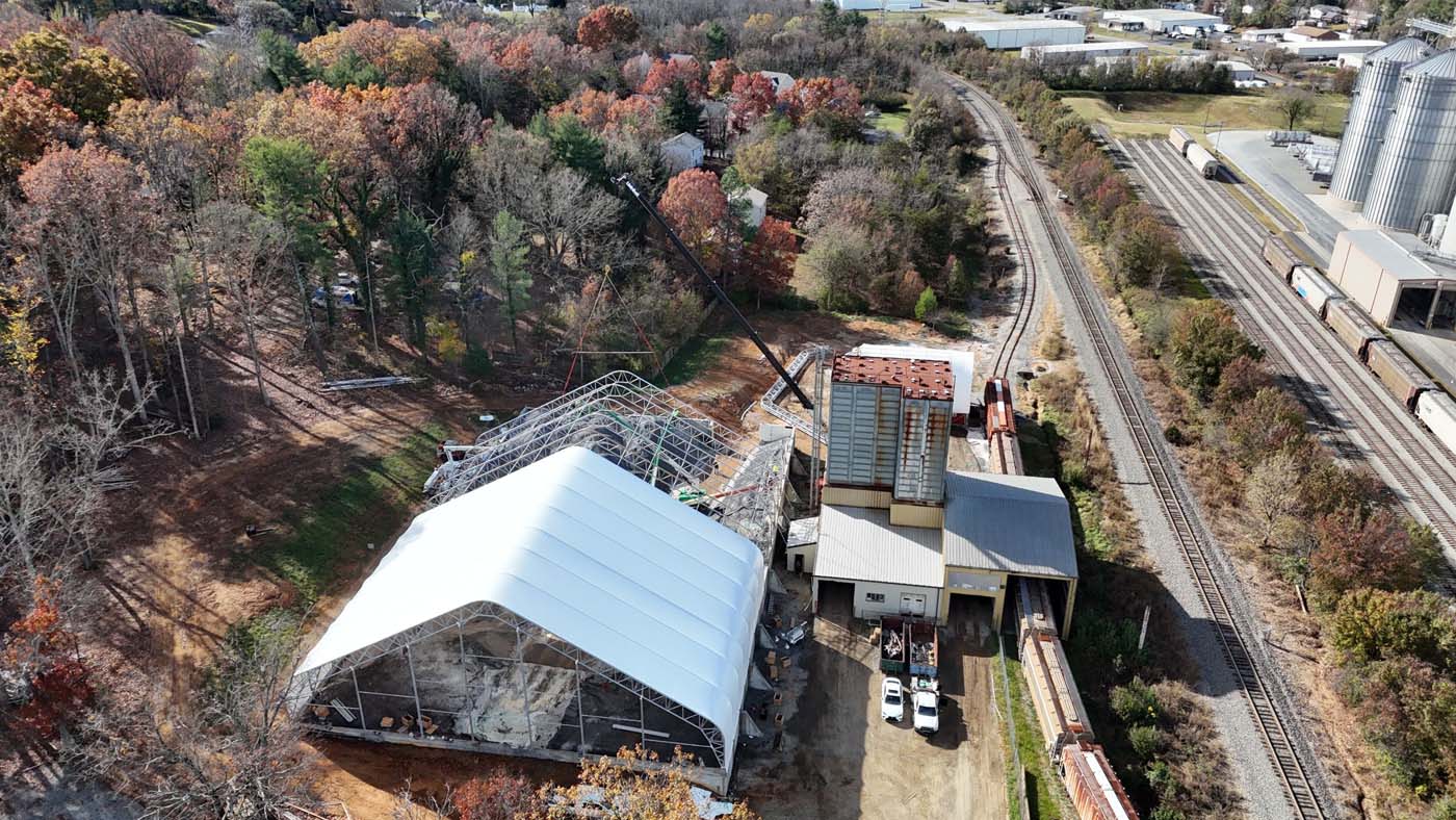 Salt and sand fabric building re-cover process
